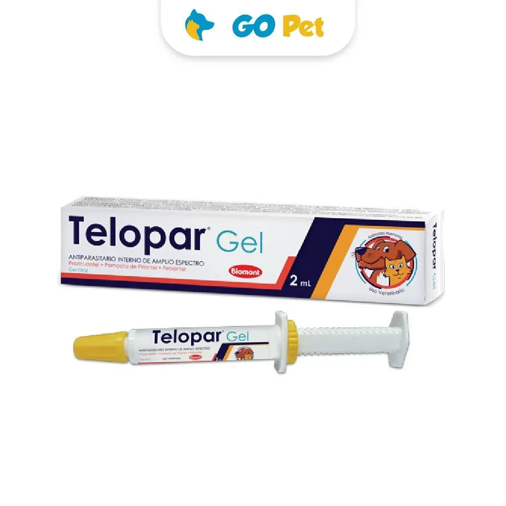 Telopar Gel Oral Jeringa x 2 Ml Antiparasitario para Perros y Gatos
