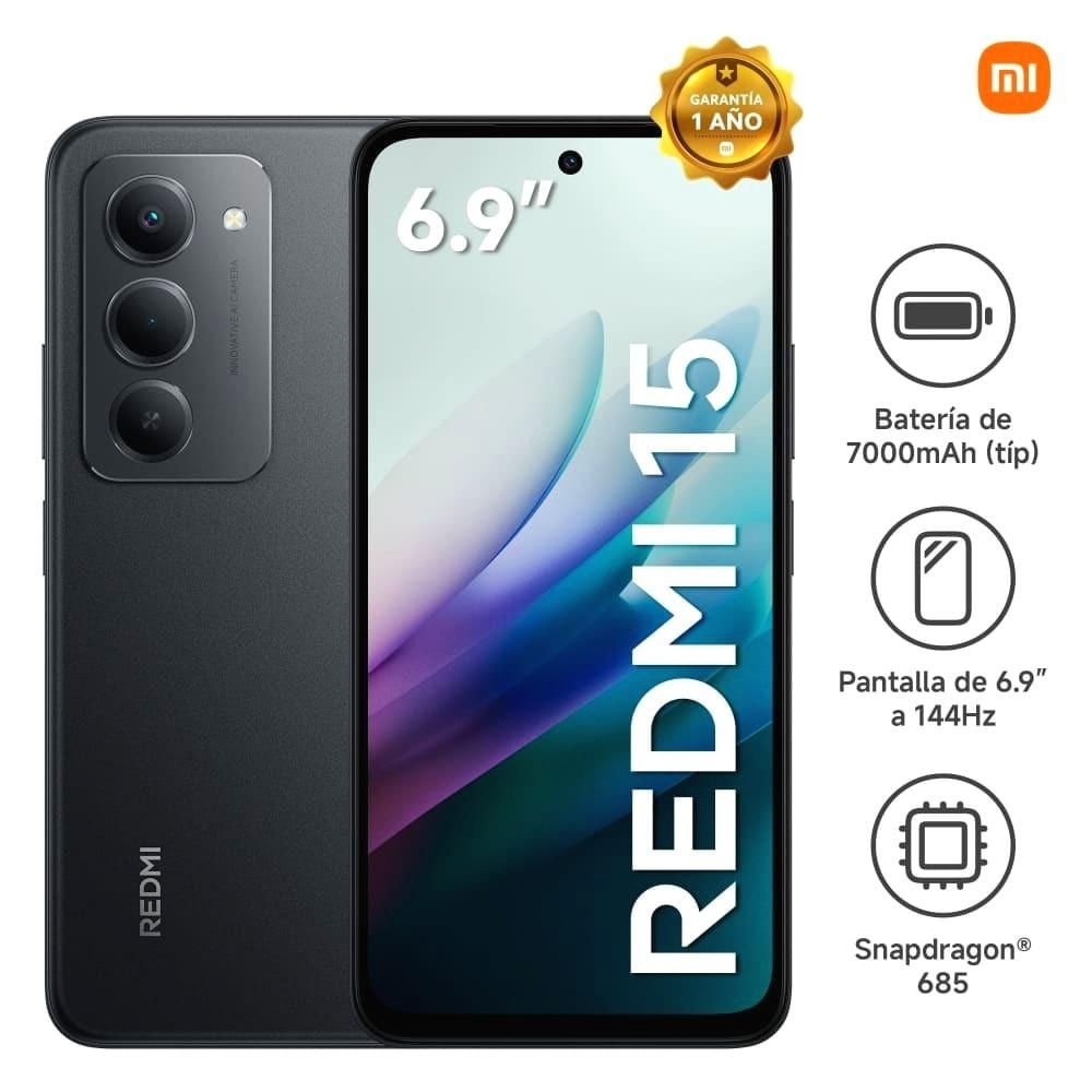 Xiaomi Redmi 15 4G 8GB Ram 256GB Negro  REGISTRADO