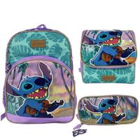 Pack Escolar Mochila Stitch Verde Oficio