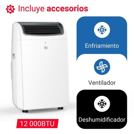 AIRE ACONDICIONADO PORTATIL 12K BTU RHEEM - 3 AÑOS DE GARANTÍA