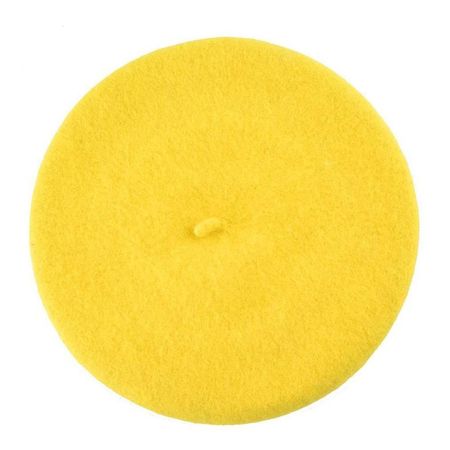 Boina Francesa de Lana estilo frances para Mujer - Amarillo