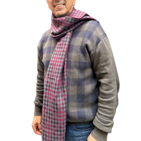 Bufanda Suave de Hombre Homero Burgundy con diseño Burdeos M