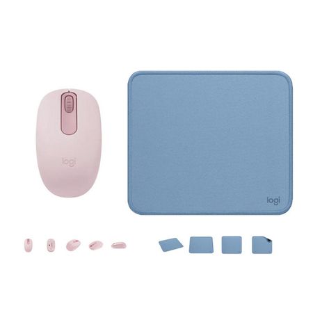 LOGITECH MOUSE M196 ROSADO PAD MOUSE 200x230 AZUL