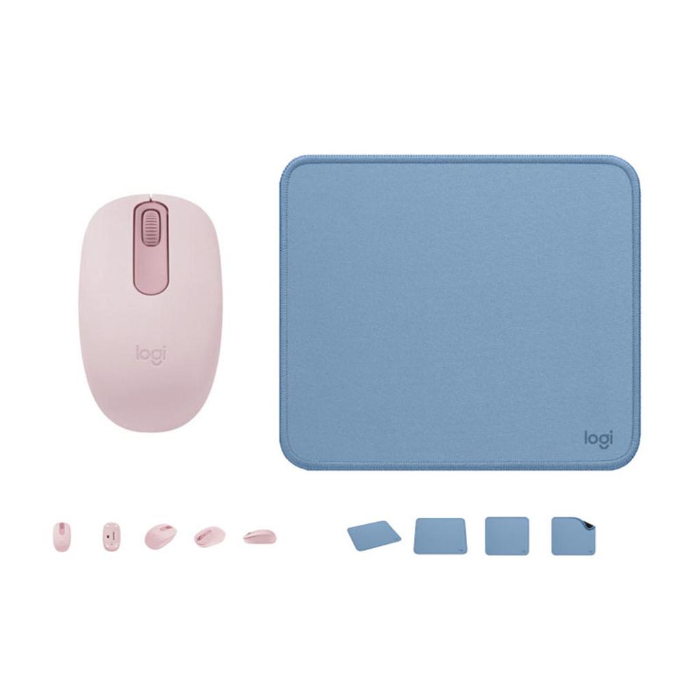 LOGITECH MOUSE M196 ROSADO PAD MOUSE 200x230 AZUL