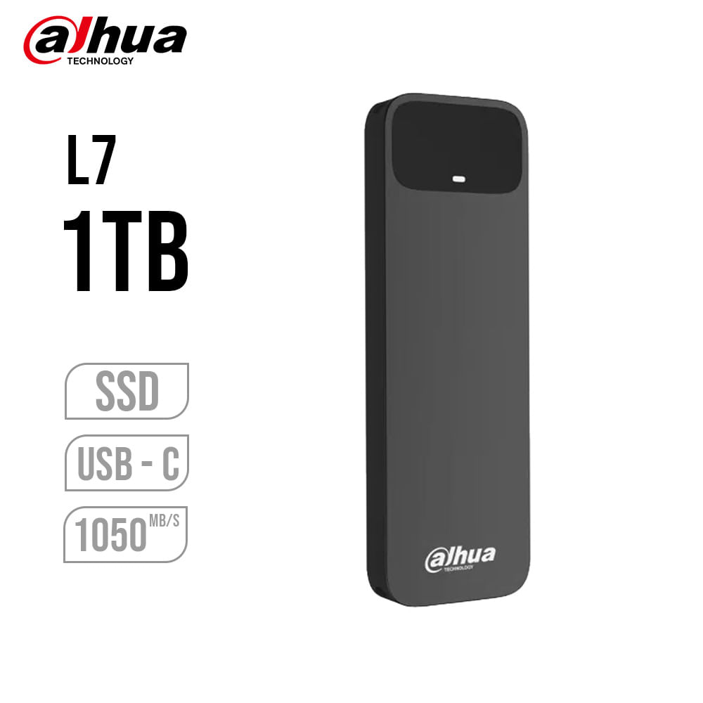 SSD Externo Dahua L7 1tb Usb-c 3.2 Gen 2 Negro - compatible iOS Android y consolas de videojuegos
