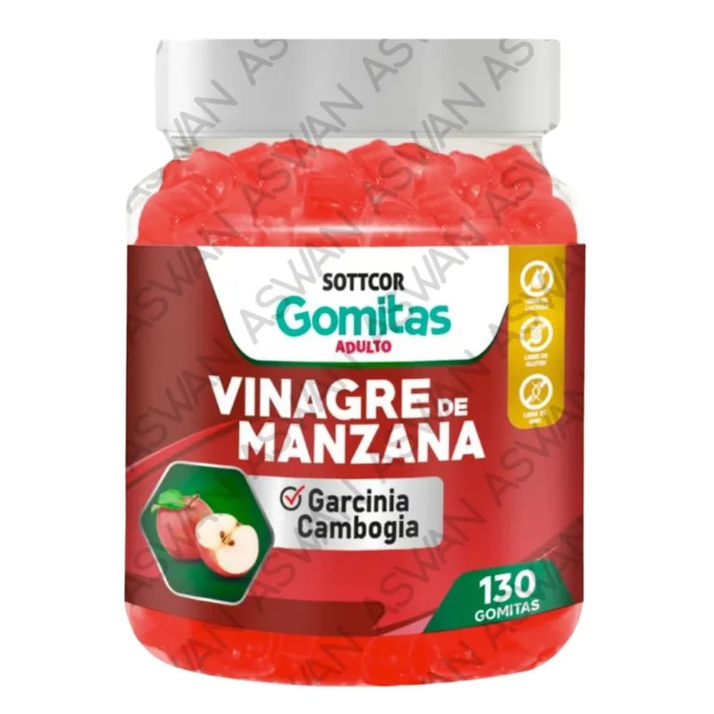 Gomitas Adultos Vinagre de Manzana Sottcor 130 Gomitas