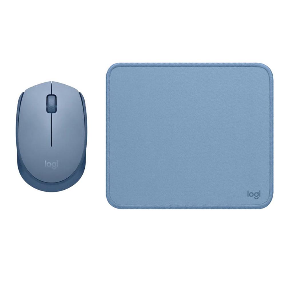 LOGITECH MOUSE M170 PAD MOUSE 200x230 AZUL GRIS