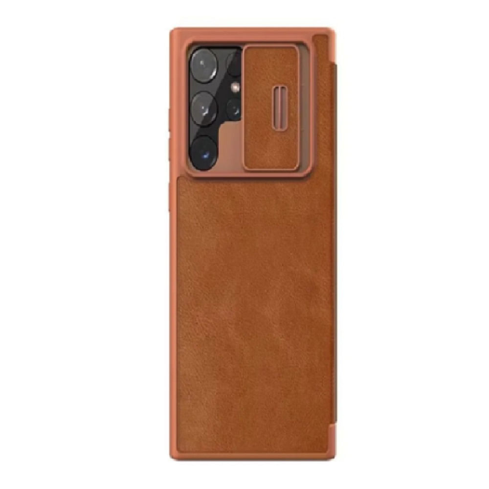 Case Qin Pro Leather para Samsung S22 Ultra - Camel