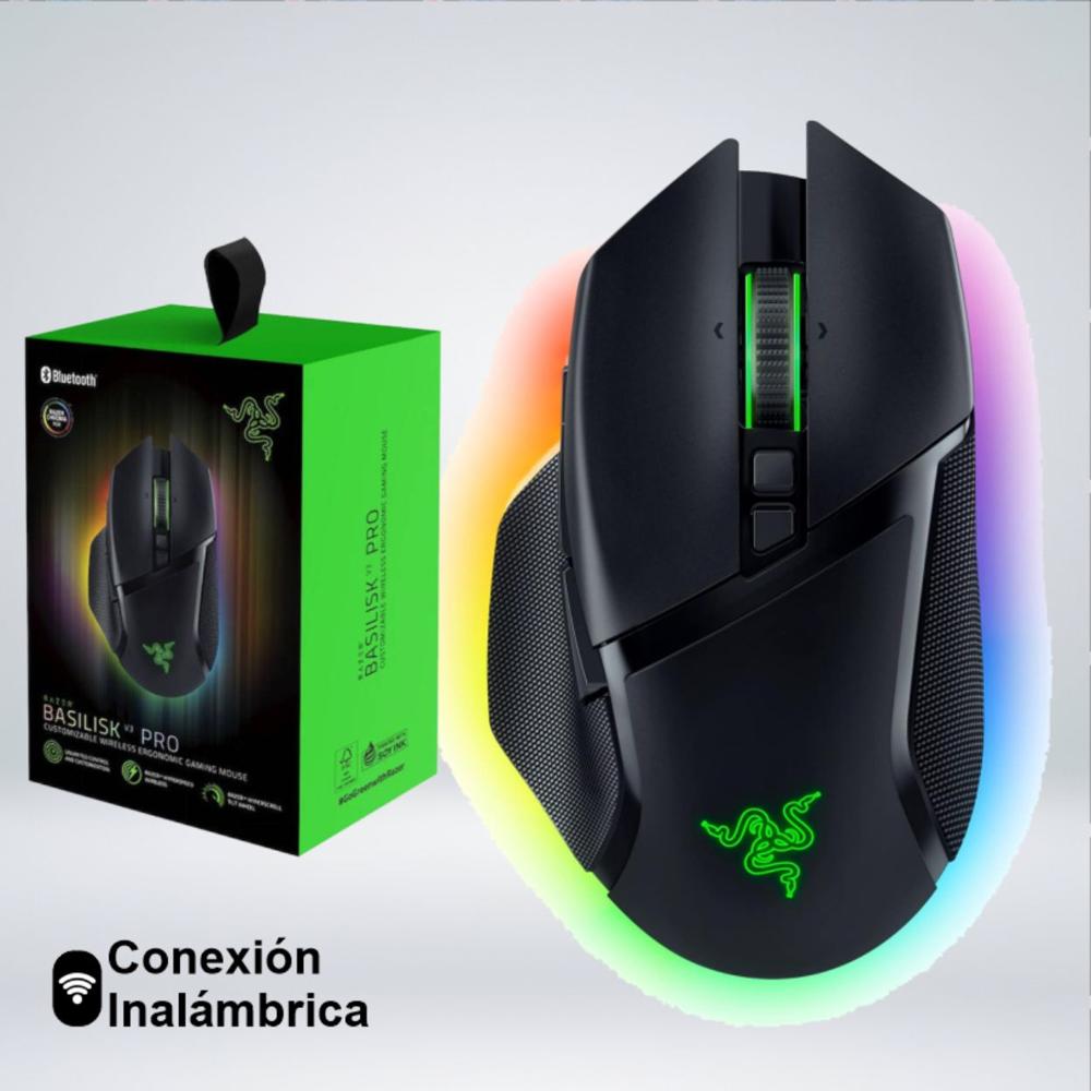 MOUSE RAZER BASILISK V3 PRO 35KDPI 210HRS BT SWITCH OPTICO 13ZONA RGB