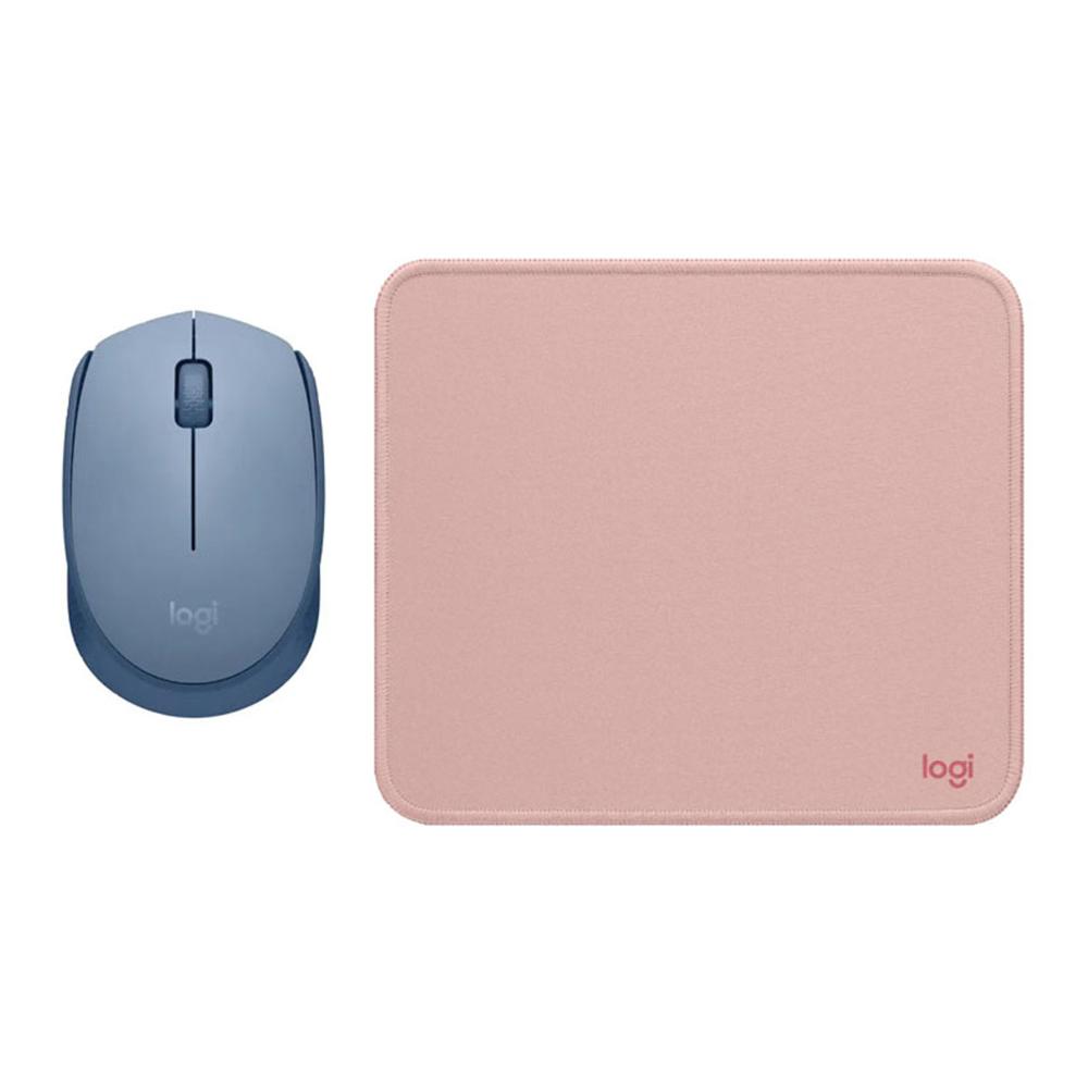 LOGITECH MOUSE M170 AZUL GRIS PAD MOUSE 200x230 ROSADO
