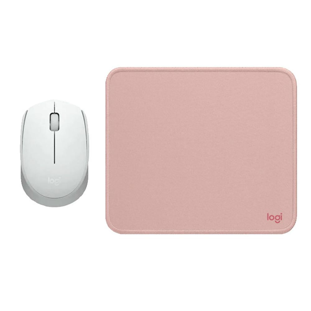 LOGITECH MOUSE M170 BLANCO PAD MOUSE 200x230 ROSADO