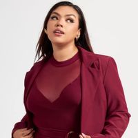 Top de Tul Nahomi color Burgundy