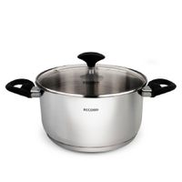 Olla de Acero Inoxidable Gia Plus con Tapa de Vidrio y Difusor - 7.1L