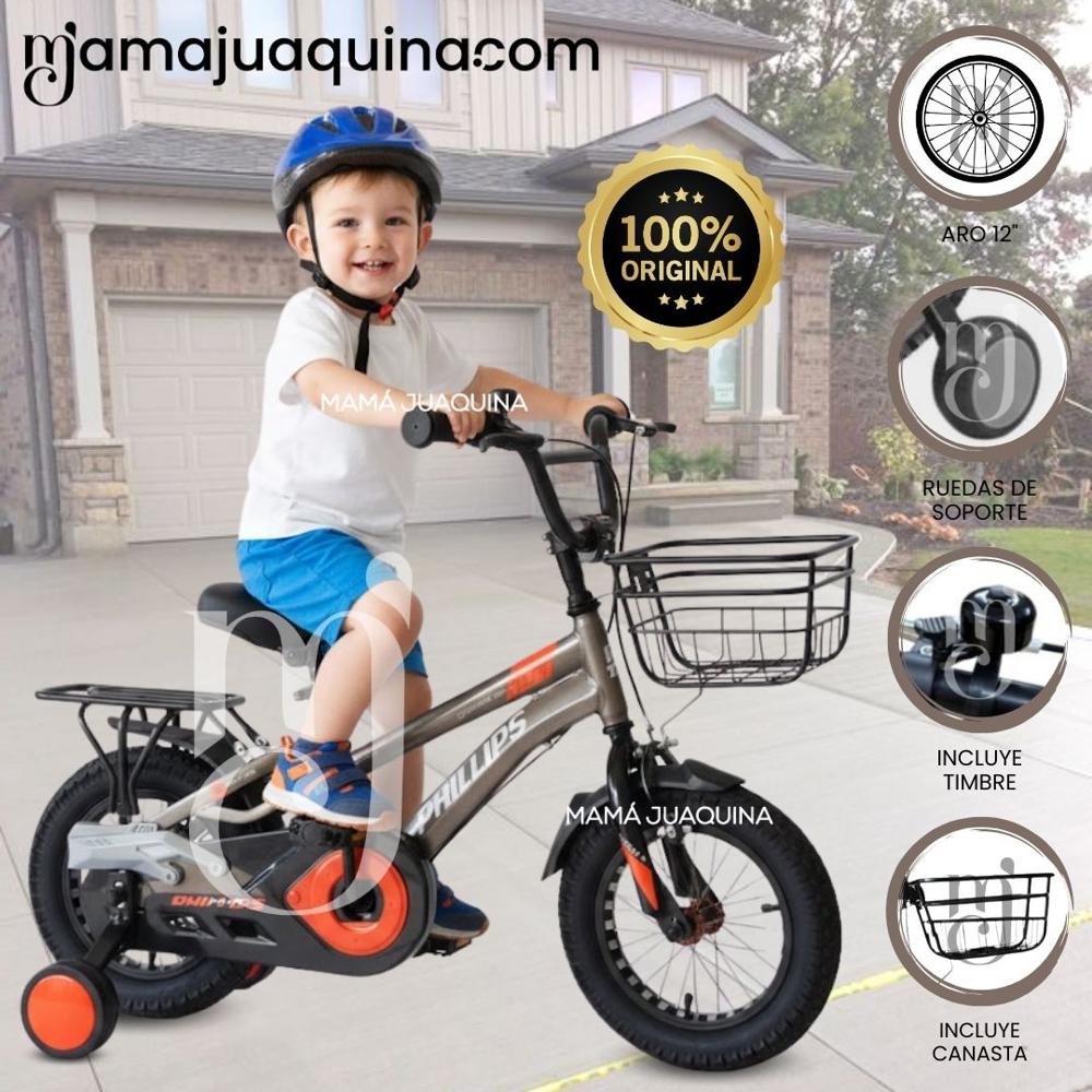 Bicicleta Deportiva Aro 12 PHINES II para Niños Coffee