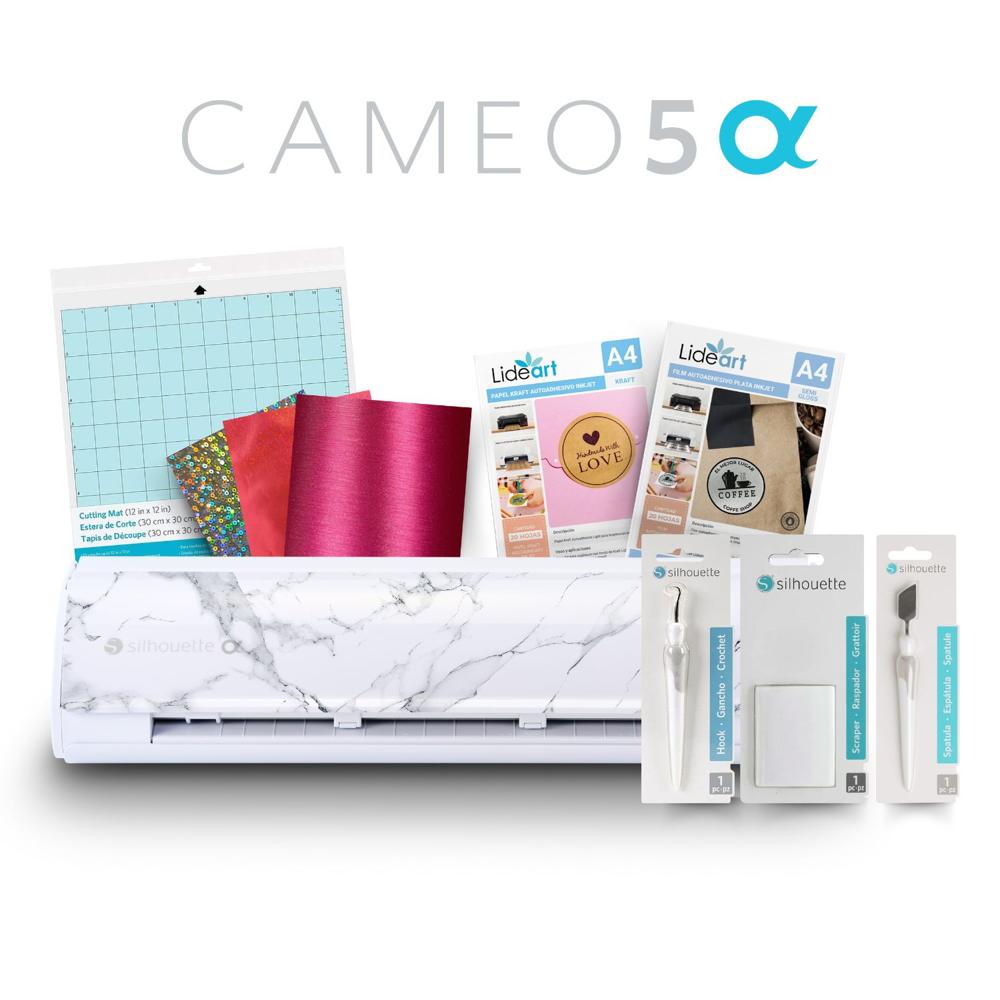 Kit Básico Silhouette Cameo 5 Alpha Mármol y Accesorios