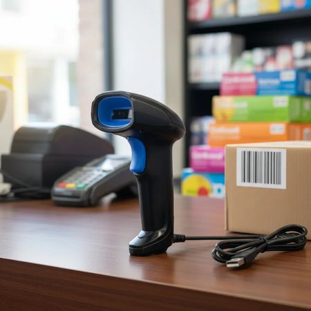 Lector escaner alámbrico código de barras usb para leer qr 2d 1d YHD-1100D