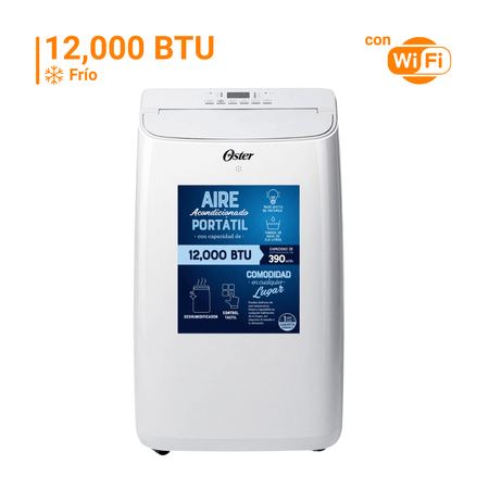 Aire Acondicionado Portátil Oster 12000 BTU Wi-Fi Blanco con Purificador de Aire