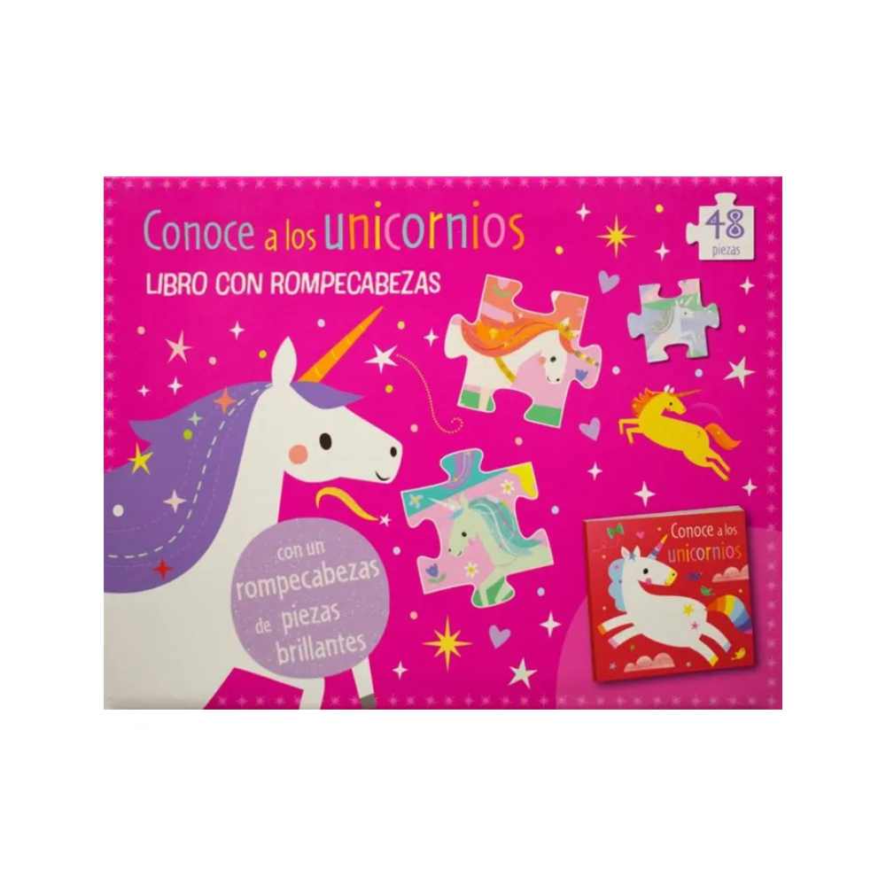 SET LIBRO CON ROMPECABEZAS CONOCE A LOS UNICORNIOS