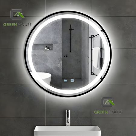 ESPEJO CIRCULAR CATALLAN NEGRO ANTIEMPAÑADO 3 TIEMPOS TOUCH 60 CM