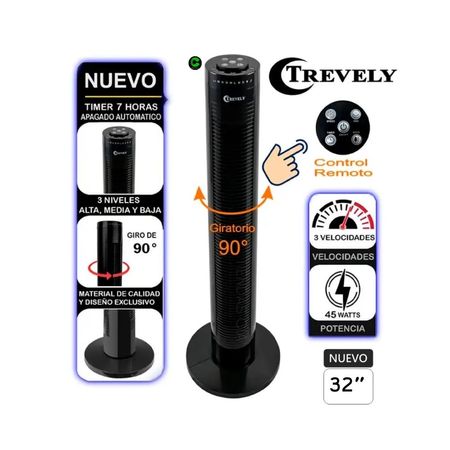 VENTILADOR DE TORRE TREVELY CON CONTROL REMOTO VT-145