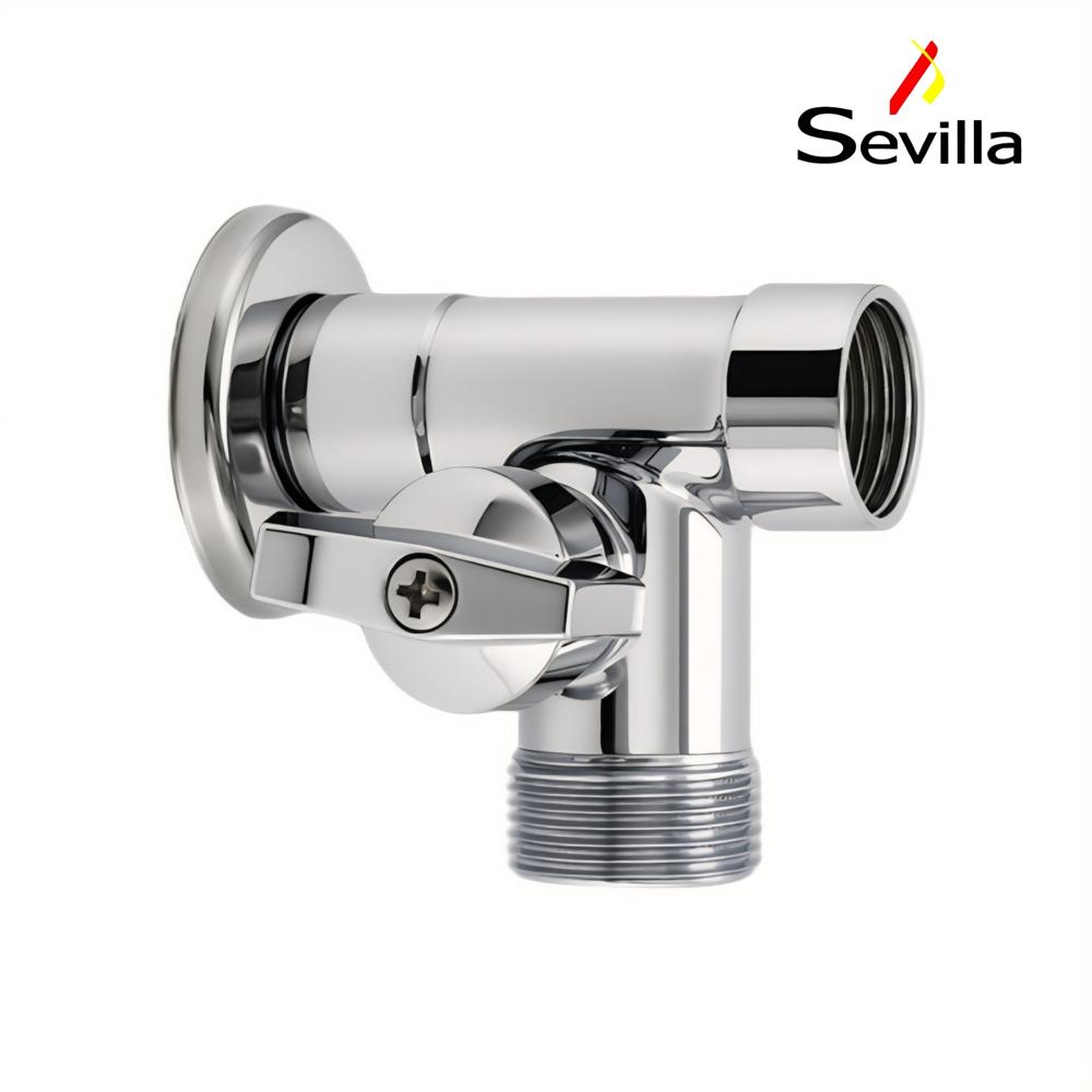 Válvula Angular para Conectar Caño y Manguera de Lavadora Sevilla