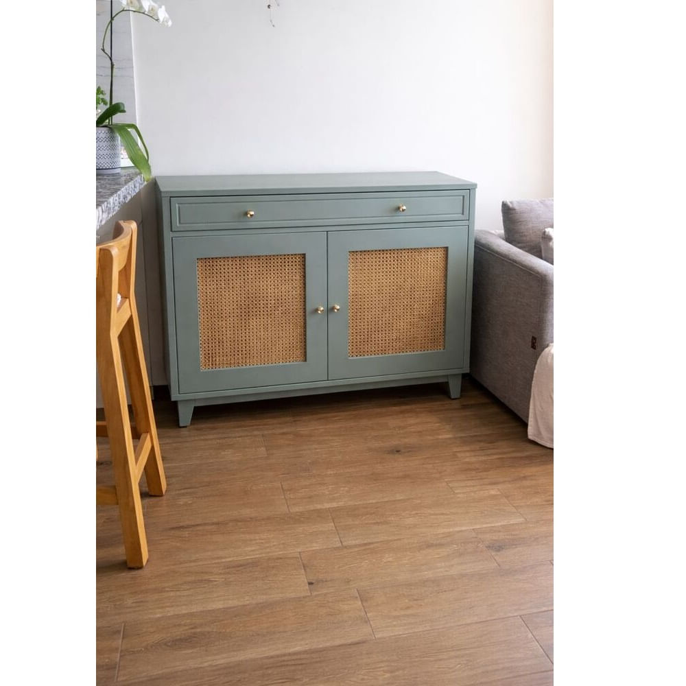 Aparador Moderno Croacia Color Agave con Ratan TU MESITA