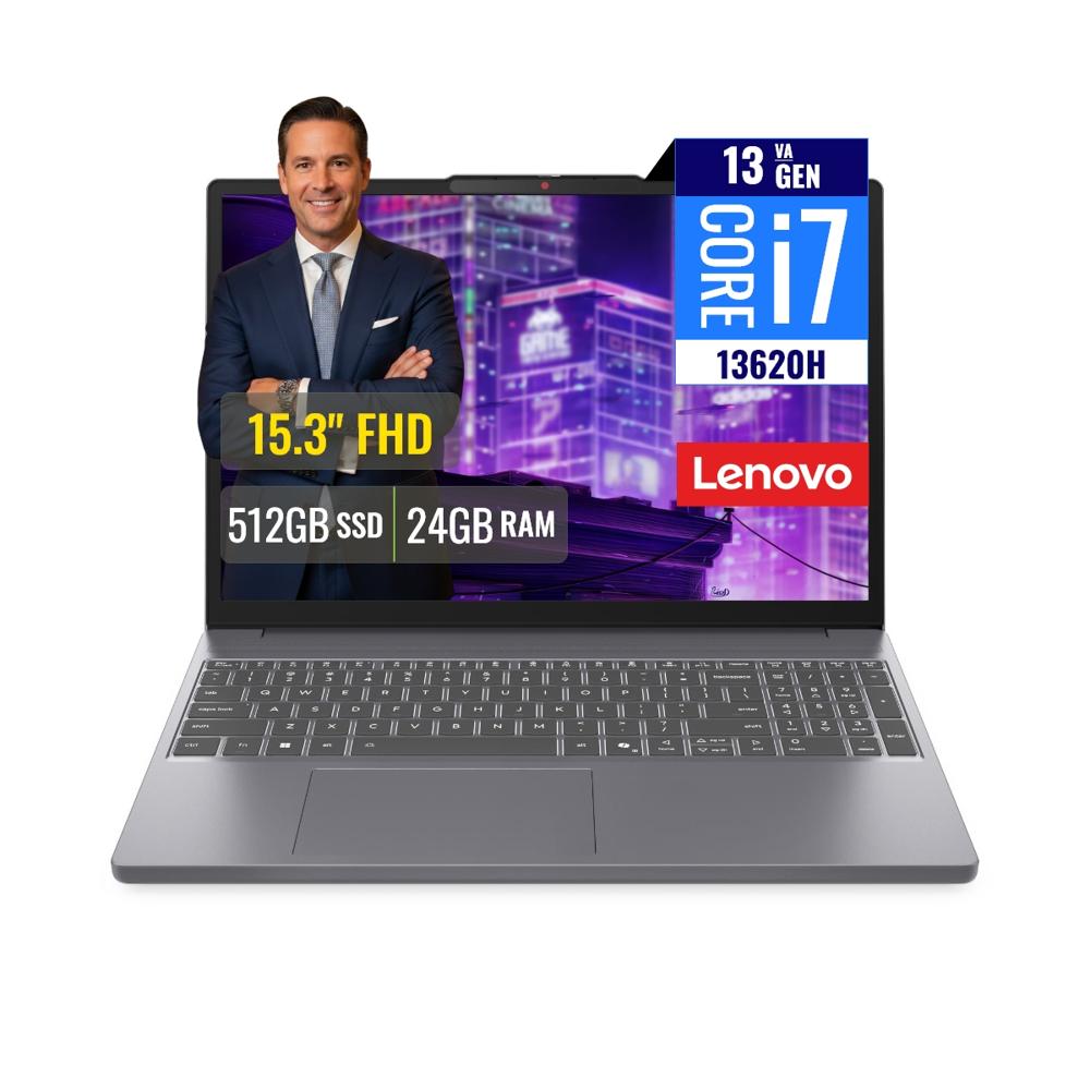 Laptop Lenovo IdeaPad Slim 3 Intel Core i7 13620H 24GB RAM 512GB SSD M.2 15.3 FHD FreeDOS 83K100KFLM