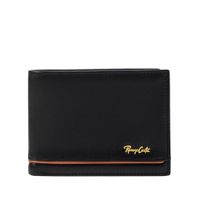 Billetera para Hombre Casual con Detalle de Linea en Contraste Renzo Costa Wpc 2153 1 Black 10 Yello