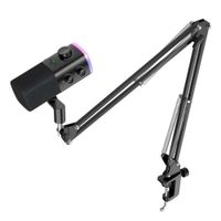 Micrófono Fifine Ampligame AM9T XLR/USB (Incluye Brazo) - Negro