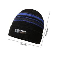 Beanie Chullo Esqui Sports con rayas - Azul
