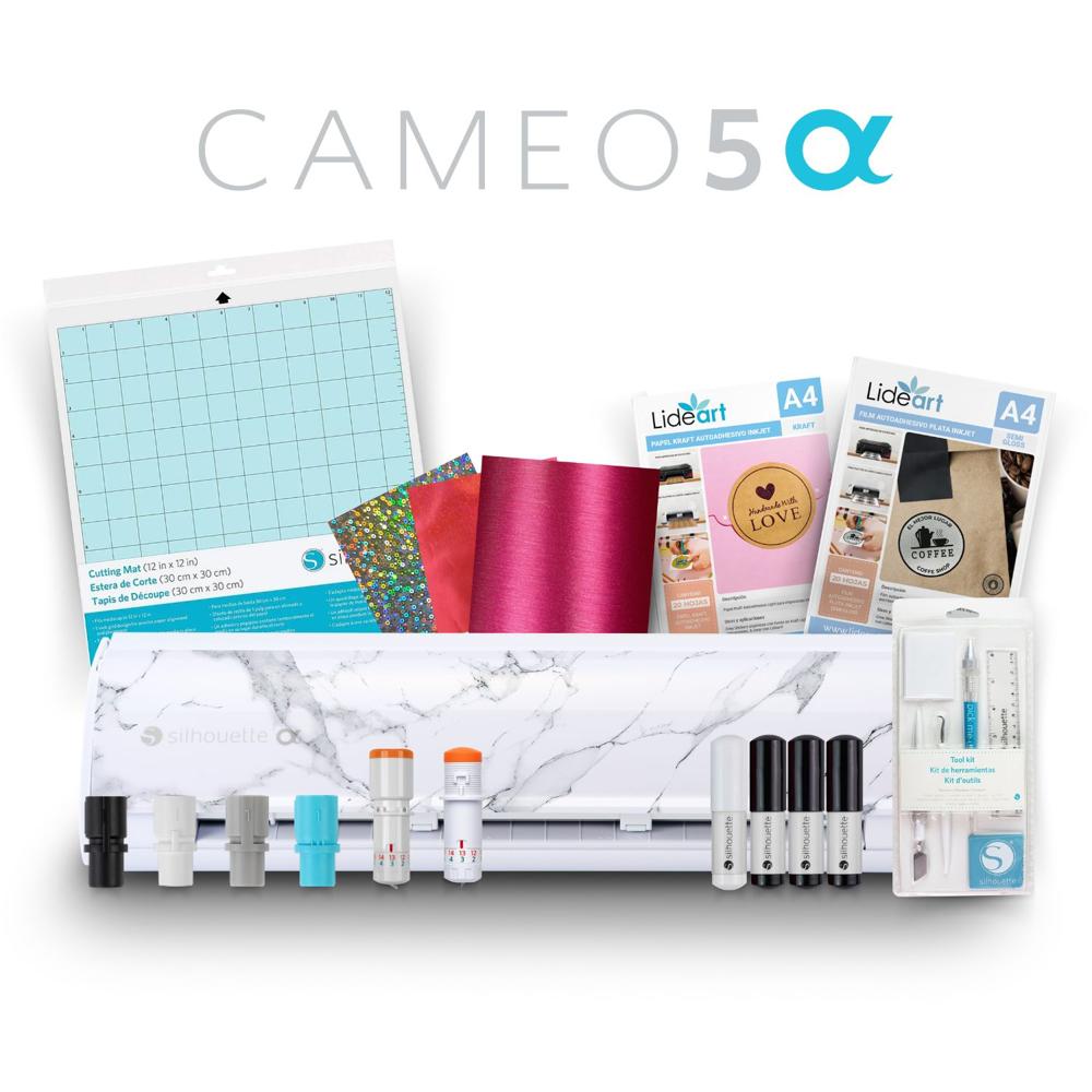 Combo Full Silhouette Cameo 5 Alpha Mármol y Cuchillas