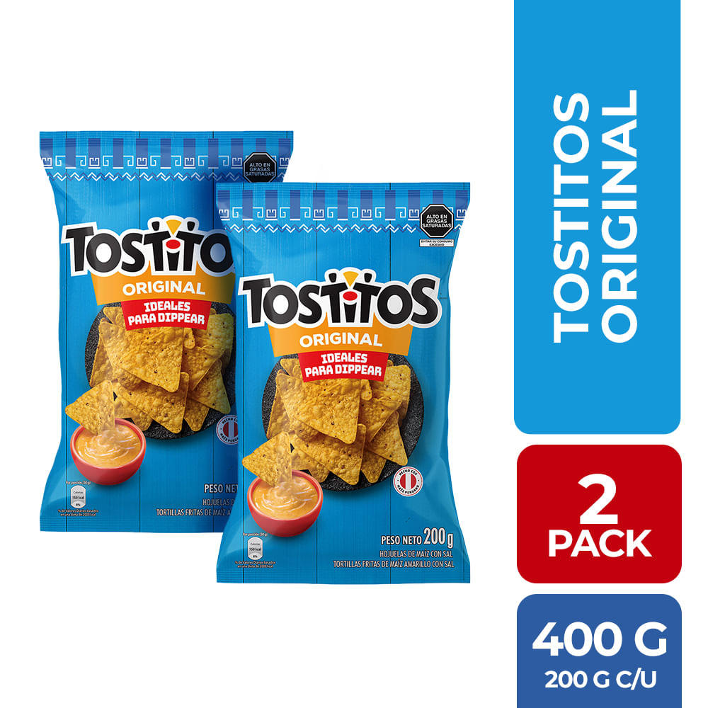Pack Tortillas de Maíz TOSTITOS con Sal Bolsa 200g x 2un