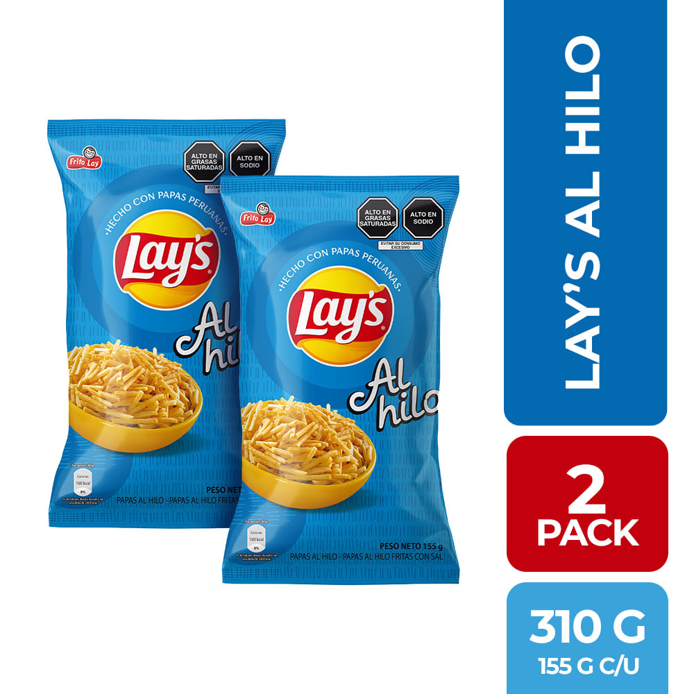 Pack Papas al Hilo LAY'S Bolsa 155g x 2un