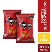 Pack Tortillas de Maíz DORITOS Queso Atrevido Bolsa 190g x 2un