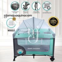 Combo Cuna Corral Premium HAPPY DREAM Green con Colchón de Regalo