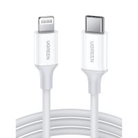 Cable UGREEN USB-C a Lightning Carcasa de Goma 1m Blanco US171 - 10493