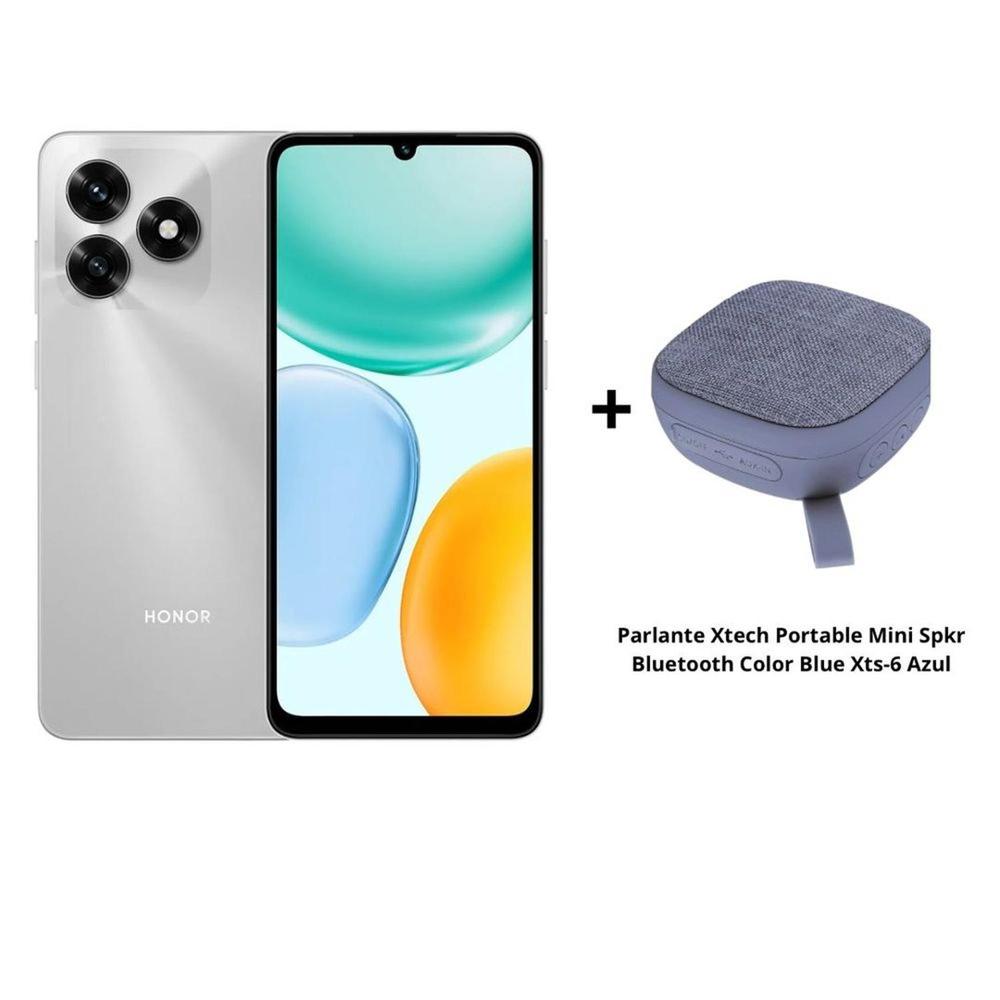 Pack Celular HONOR X5c Plus silver + Parlante Xtech Portable Mini Spkr Blue Xts-6