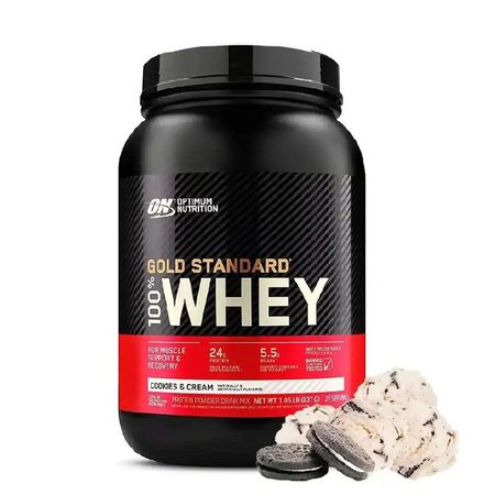 Proteína Gold Standard Whey 2lb  Optimum Nutrition Cookies  Cream