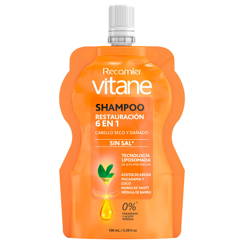 Shampoo VITANE Restauración 6 en 1 Doypack 100ml