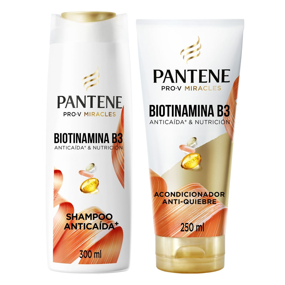 Pack PANTENE Shampoo Frasco 300ml + Acondicionador Frasco 250ml