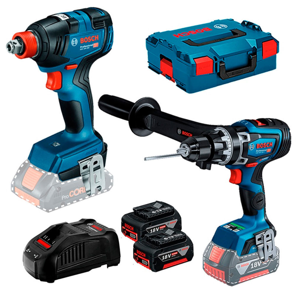 Taladro Percutor GSB 18V-150 C +Llave de Impacto GDX 18V-200