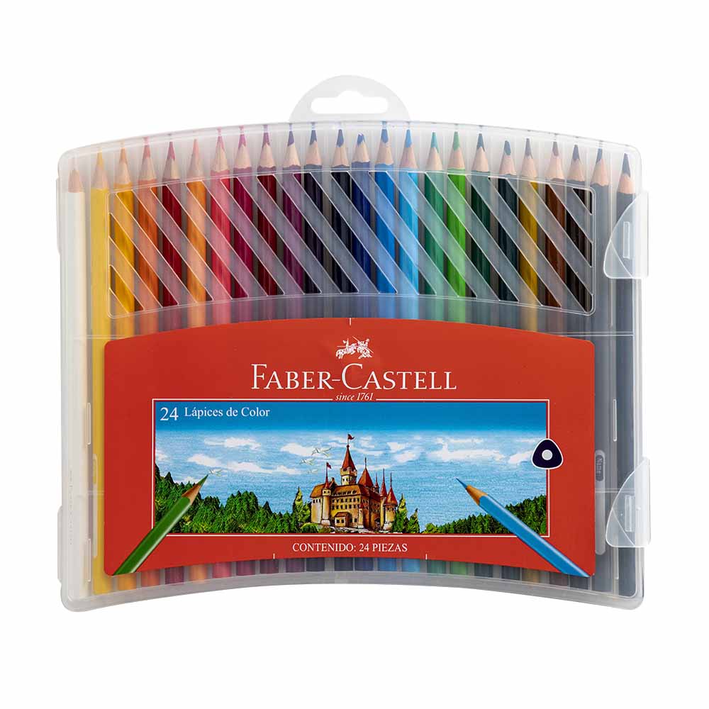 Lápices FABER CASTELL Colores Triangular Paquete 24un