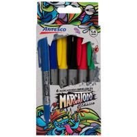 Marcadores Indelebles ARTESCO Colores Clásicos 6un