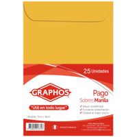 Sobres Manila GRAPHOS Pago 75g x25un