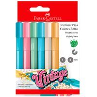Resaltador FABER CASTELL Textliner Plus Retro Blíster 6un