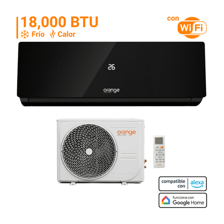 Aire Acondicionado Split 18000 Btu Inverter Orange Frío/Calor Negro