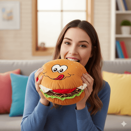 Peluche Cojín en forma de Hamburguesa