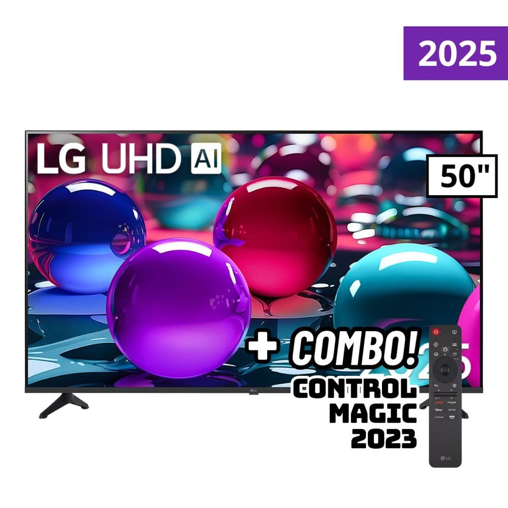 TELEVISOR LG 50 SMART TV THINQ AI WEBOS HUB 4K UHD LED 2025 - 50UA7300PSB - MAGIC REMOTE