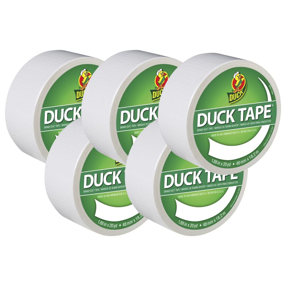 DUCK TAPE Cinta Adhesiva Duct 48mm x 20yds Blanco Pack x 5
