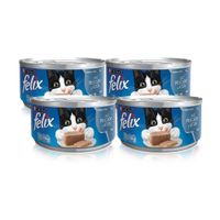 Pack Comida para Gatos FELIX Paté de Pescado y Atún Lata 156g x 4un